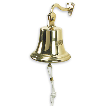 Brass Ships Bell cast with Date 1888 6.5 in.